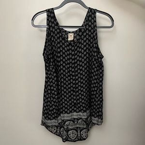 Black Flower Tank